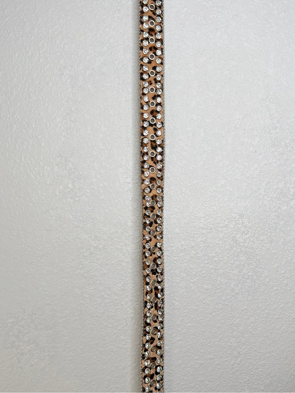 Leopard Print Rhinestone Western Belt - Bling Accent cowgirl